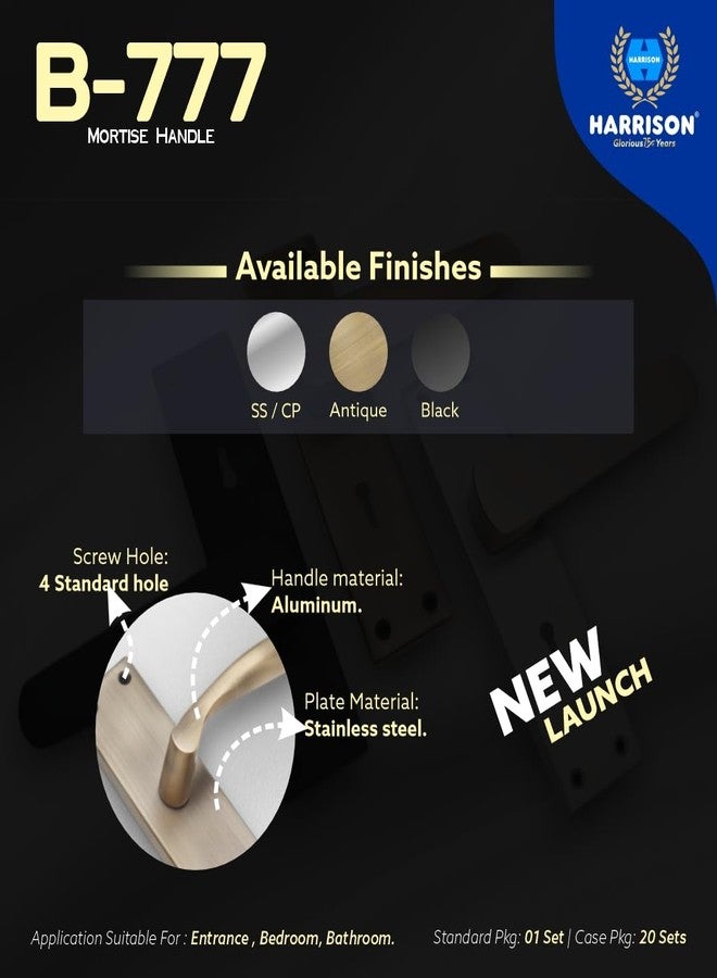 Harrison Door Locks for Main Door, Door Lock for Bedroom, Mortise Door Lock Set, Mortise Door Handle, Door Locks Handlesets with 3 Key | SS Matt Finish | 23601 | for Office/Hotel/Home - Image 5